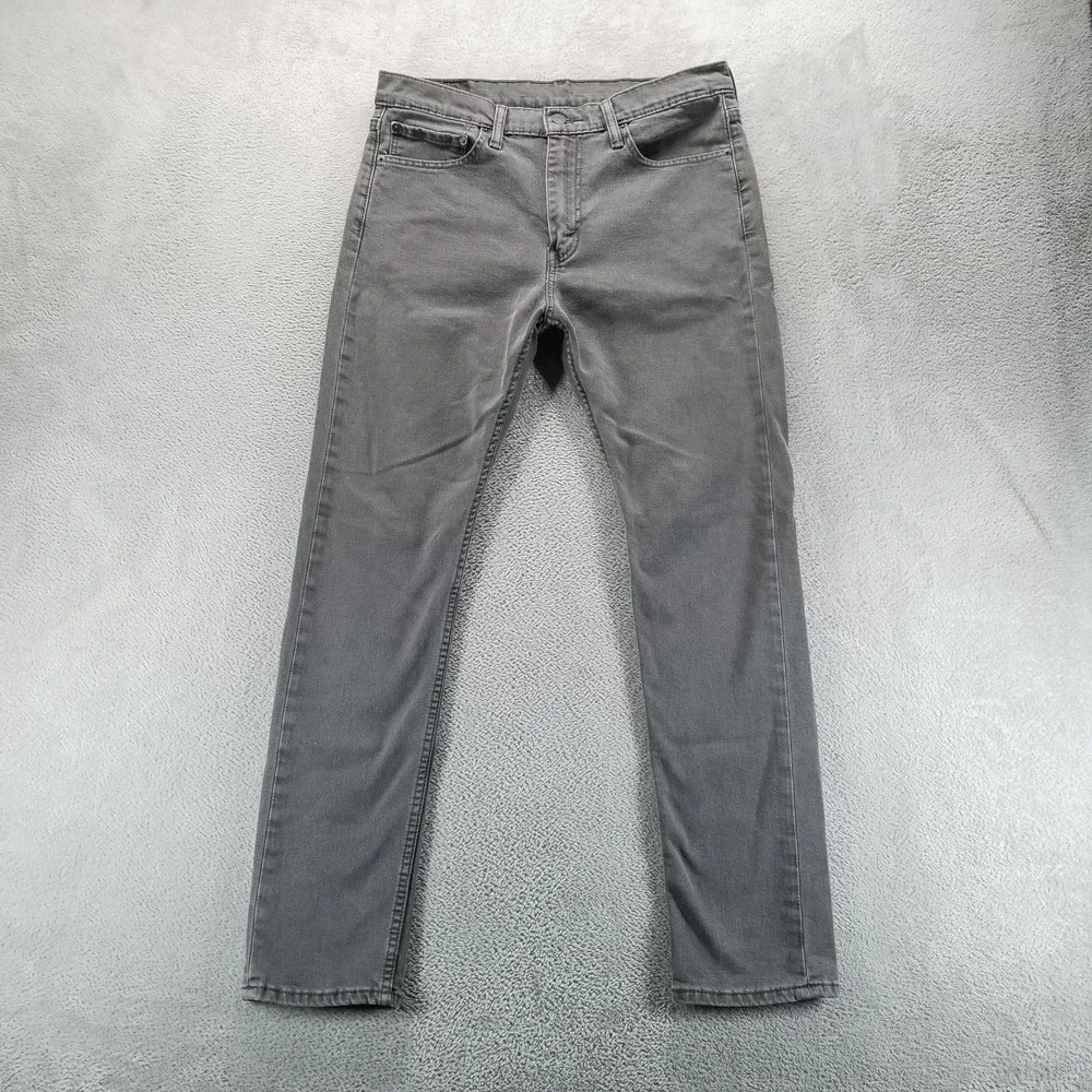 Levis 510 Jeans Mens 33x32 Gray Slim Medium Wash Stretch Denim Comfort